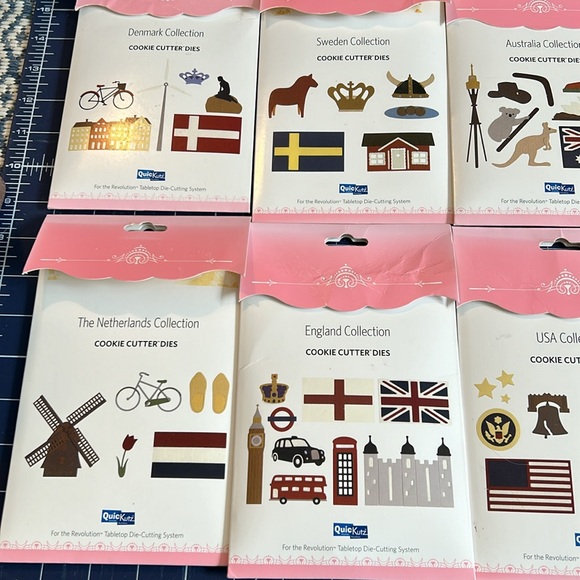 Bundle of 14 Quickutz Around the World thin metal cutting dies - Picture 3 of 7